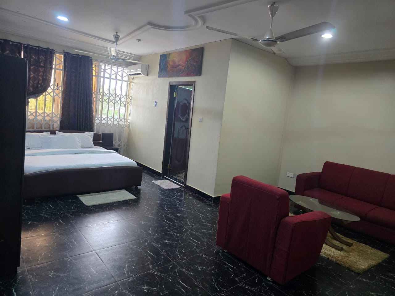Executive suite with lounge seating at the Satellite branch