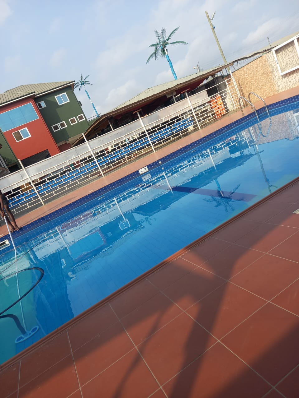 Swimming pool and terrace at the Kotoku branch